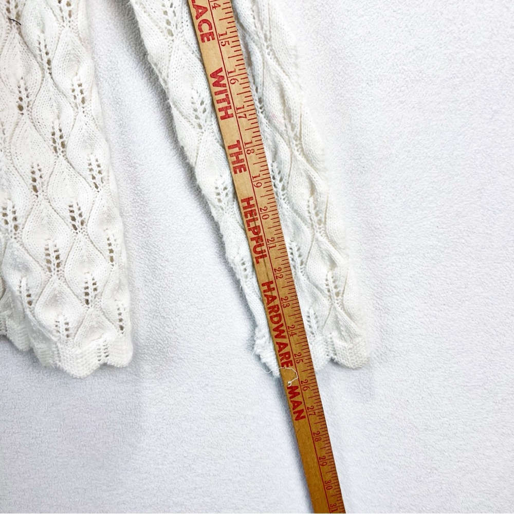 Vintage Cable Knit Cardigan Sweater‎ Size Medium Cottagecore Feminine Chunky - Picture 9 of 10